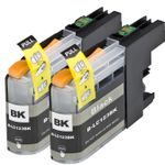 Pack de 2 Brother LC123 (LC121) cartouches d'encre compatibles haute capacité noir (Ink Hero)