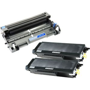 Kit toner et tambour compatible Brother TN3170 & DR3100 – haute capacité, lot de 3