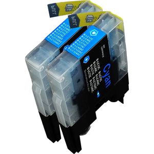 Cartouches d’encre compatibles Brother LC1240C – cyan, haute capacité, lot de 2 (remplace LC1220C)