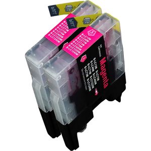Cartouches d’encre compatibles Brother LC1240M – magenta, haute capacité, lot de 2 (remplace LC1220M)