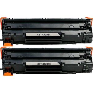 Cartouches de toner compatibles HP 83X – noir, haute capacité, lot de 2 (CF283X)