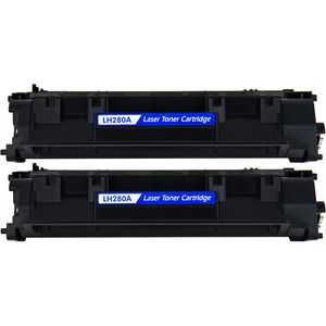 Cartouches de toner compatibles HP 80A – noir, lot de 2 (CF280A)