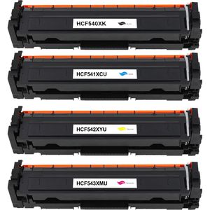 Cartouches de toner compatibles HP 203X – haute capacité, lot de 4