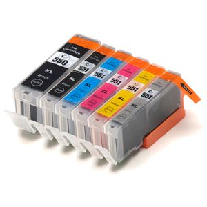 Cartouches d’encre compatibles Canon PGI-550XL & CLI-551XL – haute capacité, lot de 6