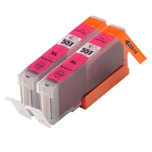 Cartouches d’encre compatibles Canon CLI-551XL – magenta, haute capacité, lot de 2
