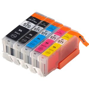 Cartouches d’encre compatibles Canon PGI-570XL & CLI-571XL – haute capacité, lot de 5