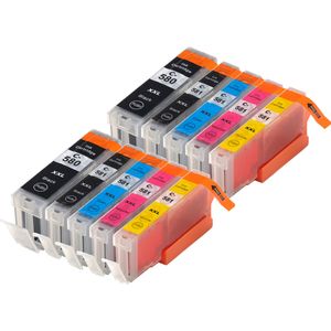Cartouches d’encre compatibles Canon PGI-580XXL & CLI-581XXL – capacité super haute, lot de 10