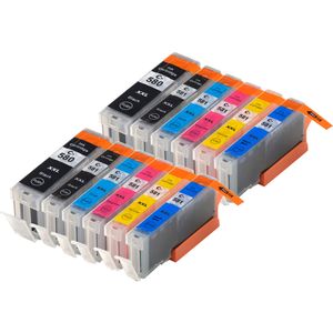 Cartouches d’encre compatibles Canon PGI-580XXL & CLI-581XXL – capacité super haute, lot de 12