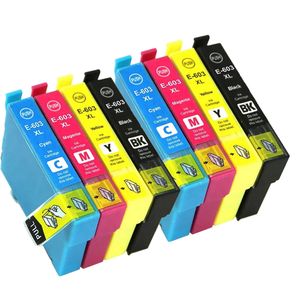 Cartouches d’encre compatibles Epson 603XL – haute capacité, lot de 8