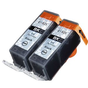 Cartouches d’encre compatibles Canon PGI-525BK – noir pigmenté, lot de 2