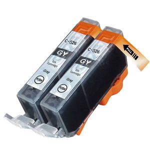 Cartouches d’encre compatibles Canon CLI-526GY – gris, lot de 2