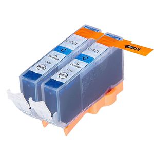 Cartouches d’encre compatibles Canon CLI-521C – cyan, lot de 2