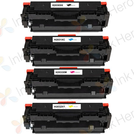Pack de 4 HP 415X toner compatibles haute capacité (Ink Hero)
