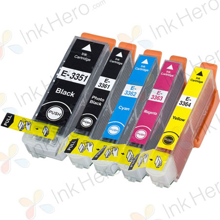 Pack de 5 Epson 33XL cartouches d'encre compatibles haute capacité (Ink Hero)