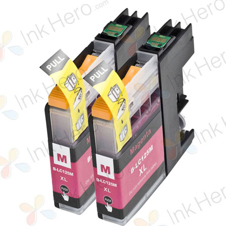 Pack de 2 Brother LC125M cartouches d'encre compatibles super haute capacité magenta (Ink Hero)