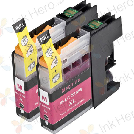 Pack de 2 Brother LC223 (LC221) cartouches d'encre compatibles haute capacité magenta (Ink Hero)