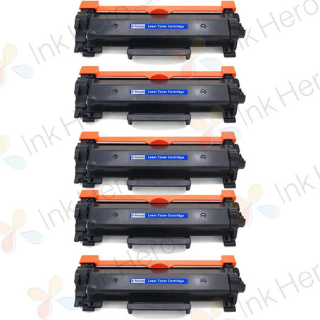 Pack de 5 Brother TN2420 toner compatibles haute capacité noir (Ink Hero)